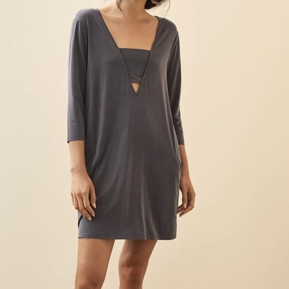 dolan Dresses & Skirts - Anthropologie Dolan Tegan cupio tunic dress in a taupe grey XS